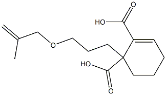 2-Cyclohexene-1,2-dicarboxylic acid hydrogen 1-[3-(methallyloxy)propyl] ester Struktur