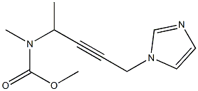 N-Methyl-N-[1-methyl-4-(1H-imidazol-1-yl)-2-butynyl]carbamic acid methyl ester Struktur