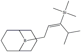 9-[(E)-3-(Trimethylsilyl)-4-methyl-2-pentenyl]-9-borabicyclo[3.3.1]nonane Struktur