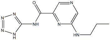 6-Propylamino-N-(1H-tetrazol-5-yl)pyrazine-2-carboxamide Struktur