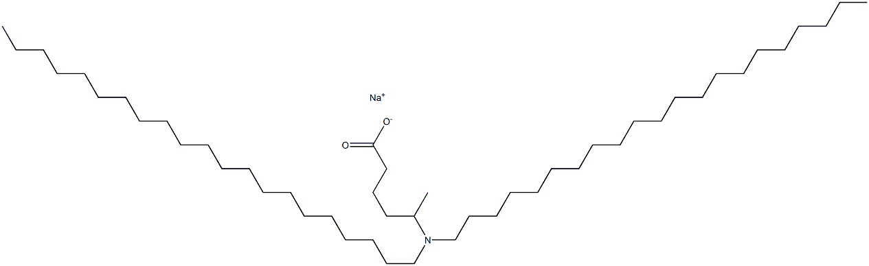 5-(Dihenicosylamino)hexanoic acid sodium salt Struktur