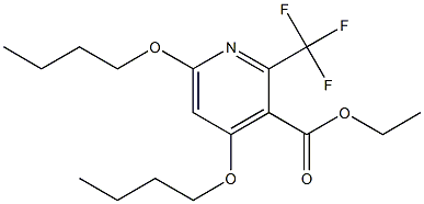 4,6-Dibutoxy-2-trifluoromethylpyridine-3-carboxylic acid ethyl ester Struktur