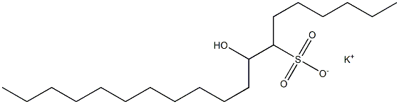 8-Hydroxynonadecane-7-sulfonic acid potassium salt Struktur