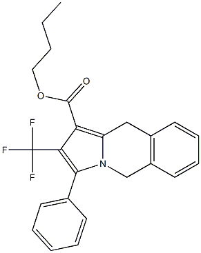 5,10-Dihydro-3-phenyl-2-trifluoromethylpyrrolo[1,2-b]isoquinoline-1-carboxylic acid butyl ester Struktur