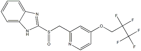 2-[[[4-(2,2,3,3,3-Pentafluoropropoxy)pyridin-2-yl]methyl]sulfinyl]-1H-benzimidazole Struktur