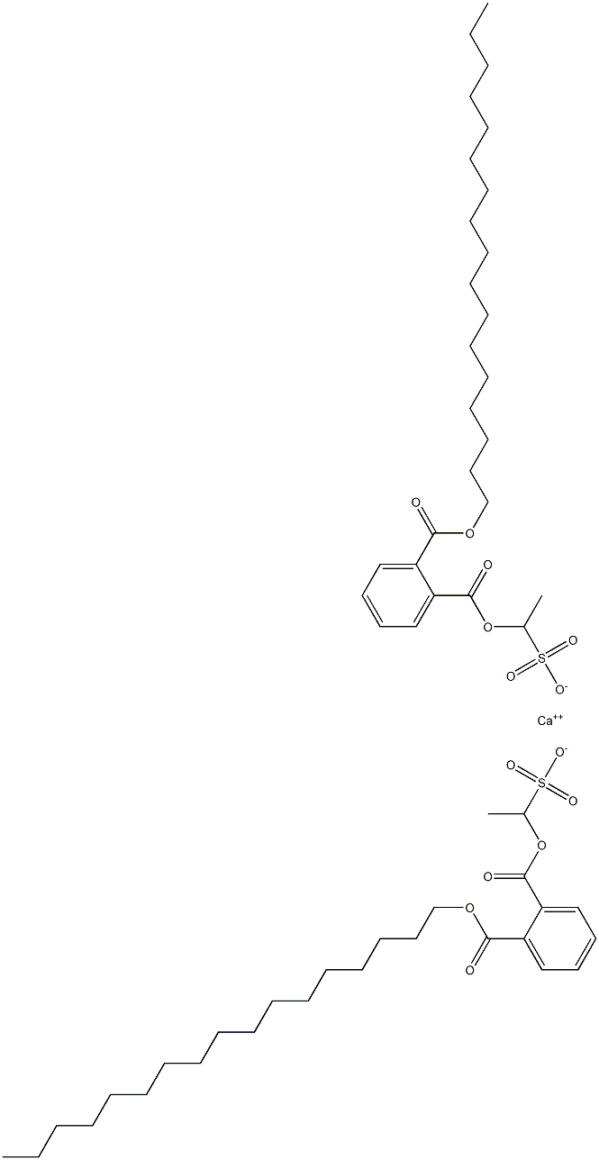 Bis[1-[(2-heptadecyloxycarbonylphenyl)carbonyloxy]ethanesulfonic acid]calcium salt Struktur