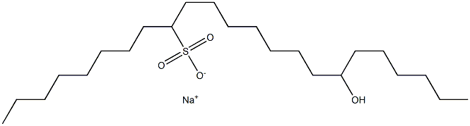 17-Hydroxytricosane-9-sulfonic acid sodium salt Struktur