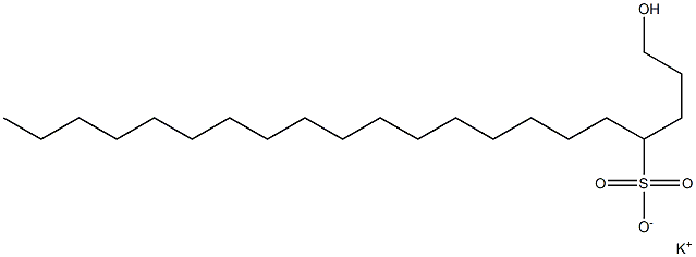 1-Hydroxyhenicosane-4-sulfonic acid potassium salt Struktur