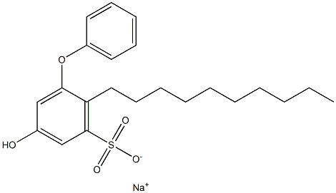 5-Hydroxy-2-decyl[oxybisbenzene]-3-sulfonic acid sodium salt Struktur