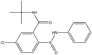 2-Phenylaminosulfinyl-5-chloro-N-tert-butylbenzamide Struktur