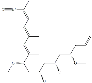 [(1Z,3E,5E,7S,9S,11S,13S)-7,9,11,13-Tetramethoxy-1,4,6-trimethyl-1,3,5,15-hexadecatetrenyl] isocyanide Struktur