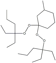 3-Methyl-1,1-bis(1,1-diethylbutylperoxy)cyclohexane Struktur