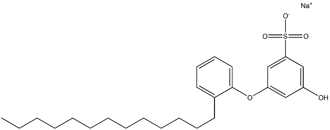 5-Hydroxy-2'-tridecyl[oxybisbenzene]-3-sulfonic acid sodium salt Struktur