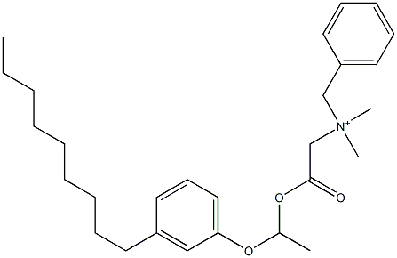 N,N-Dimethyl-N-benzyl-N-[[[1-(3-nonylphenyloxy)ethyl]oxycarbonyl]methyl]aminium Struktur