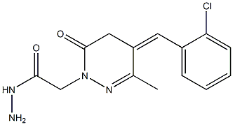 2-[[6-Methyl-5-(2-chlorobenzylidene)-3-oxo-2,3,4,5-tetrahydropyridazin]-2-yl]acetohydrazide Struktur