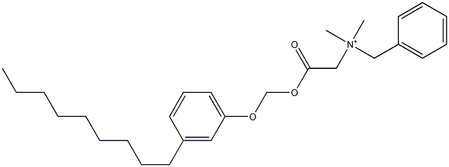 N,N-Dimethyl-N-benzyl-N-[[[(3-nonylphenyloxy)methyl]oxycarbonyl]methyl]aminium Struktur