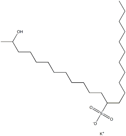 23-Hydroxytetracosane-12-sulfonic acid potassium salt Struktur