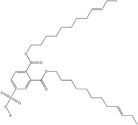 4-(Potassiosulfo)phthalic acid di(9-dodecenyl) ester Struktur