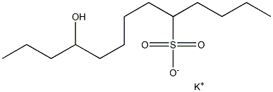 10-Hydroxytridecane-5-sulfonic acid potassium salt Struktur