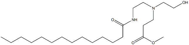 3-[N-(2-Tetradecanoylaminoethyl)-N-(2-hydroxyethyl)amino]propionic acid methyl ester Struktur