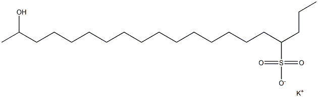 19-Hydroxyicosane-4-sulfonic acid potassium salt Struktur