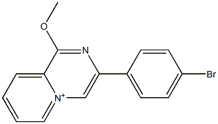 1-Methoxy-3-(4-bromophenyl)pyrido[1,2-a]pyrazin-5-ium Struktur