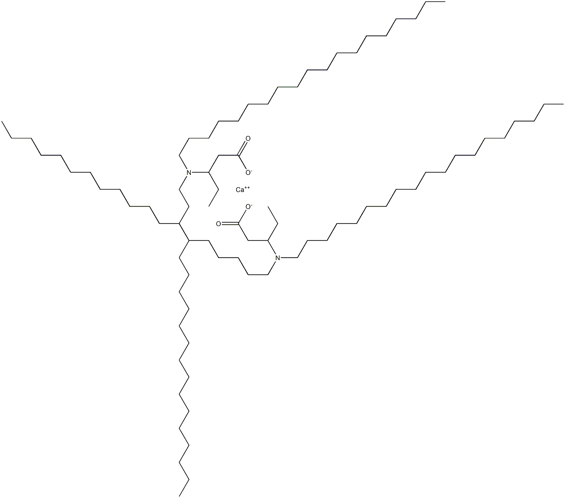 Bis[3-(dinonadecylamino)valeric acid]calcium salt Struktur