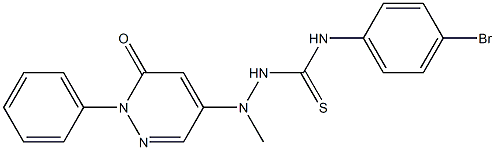 2-Phenyl-5-[1-methyl-2-[4-bromophenylamino(thiocarbonyl)]hydrazino]pyridazin-3(2H)-one Struktur