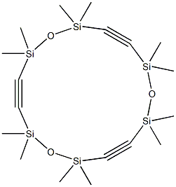 2,2,5,5,7,7,10,10,12,12,15,15-Dodecamethyl-1,6,11-trioxa-2,5,7,10,12,15-hexasila-3,8,13-cyclopentadecatriyne Struktur