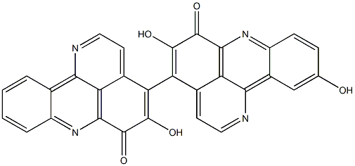 5,5',10-Trihydroxy[4,4'-bi[1,7-diaza-6H-benz[de]anthracene]]-6,6'-dione Struktur