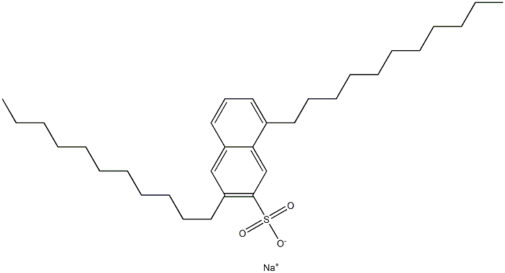 3,8-Diundecyl-2-naphthalenesulfonic acid sodium salt Struktur