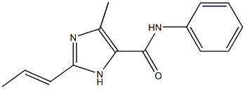 N-Phenyl-4-methyl-2-(1-propenyl)-1H-imidazole-5-carboxamide Struktur