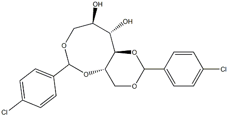 1-O,5-O:4-O,6-O-Bis(4-chlorobenzylidene)-L-glucitol Struktur