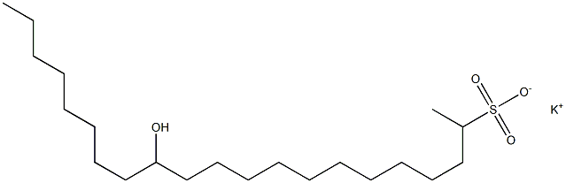 13-Hydroxyhenicosane-2-sulfonic acid potassium salt Struktur