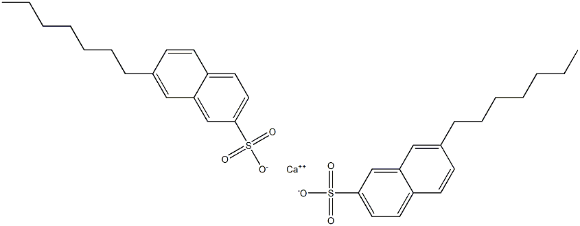 Bis(7-heptyl-2-naphthalenesulfonic acid)calcium salt Struktur