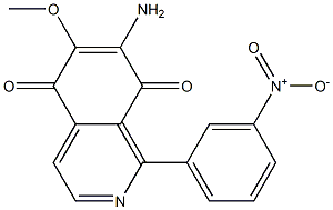 7-Amino-6-methoxy-1-(3-nitrophenyl)isoquinoline-5,8-dione Struktur