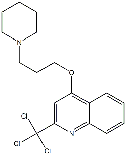 2-Trichloromethyl-4-(3-piperidinopropoxy)quinoline Struktur