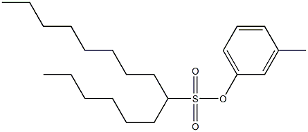 7-Pentadecanesulfonic acid 3-methylphenyl ester Struktur