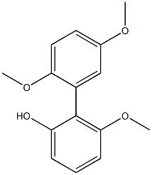 3-Methoxy-2-(2,5-dimethoxyphenyl)phenol Struktur