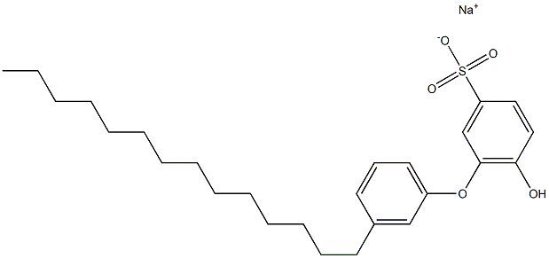 6-Hydroxy-3'-tetradecyl[oxybisbenzene]-3-sulfonic acid sodium salt Struktur