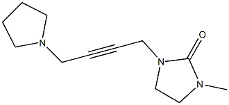 3-Methyl-1-[4-(1-pyrrolidinyl)-2-butynyl]imidazolidin-2-one Struktur