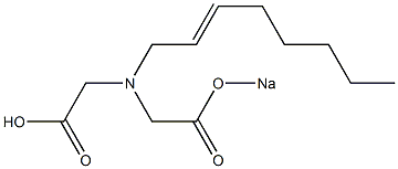 N-[[(Sodiooxy)carbonyl]methyl]-N-(2-octenyl)glycine Struktur