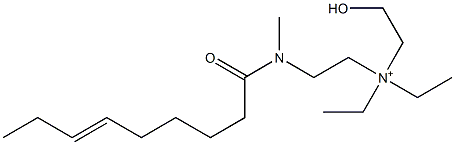 2-[N-Methyl-N-(6-nonenoyl)amino]-N,N-diethyl-N-(2-hydroxyethyl)ethanaminium Struktur