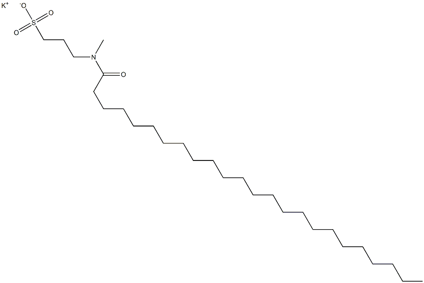 3-[N-(1-Oxotetracosyl)-N-methylamino]-1-propanesulfonic acid potassium salt Struktur