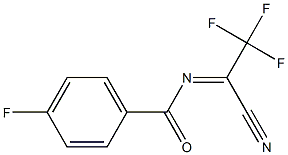 4-Fluoro-N-(2,2,2-trifluoro-1-cyanoethylidene)benzamide Struktur