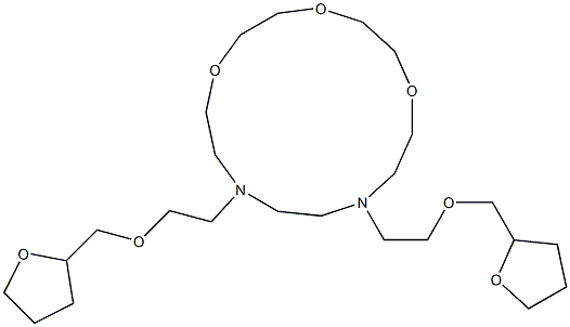 N,N'-Bis[2-[[(tetrahydrofuran)-2-yl]methoxy]ethyl]-N,N'-(3,6,9-trioxaundecane-1,11-diyl)ethane-1,2-diamine Struktur