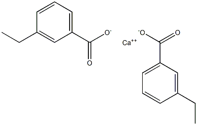 Bis(3-ethylbenzoic acid)calcium salt Struktur