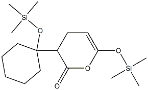 3,4-Dihydro-6-(trimethylsiloxy)-3-[1-(trimethylsiloxy)cyclohexan-1-yl]-2H-pyran-2-one Struktur