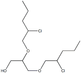 2,3-Bis(2-chloropentyloxy)-1-propanol Struktur