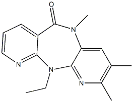 5,11-Dihydro-11-ethyl-2,3,5-trimethyl-6H-dipyrido[3,2-b:2',3'-e][1,4]diazepin-6-one Struktur